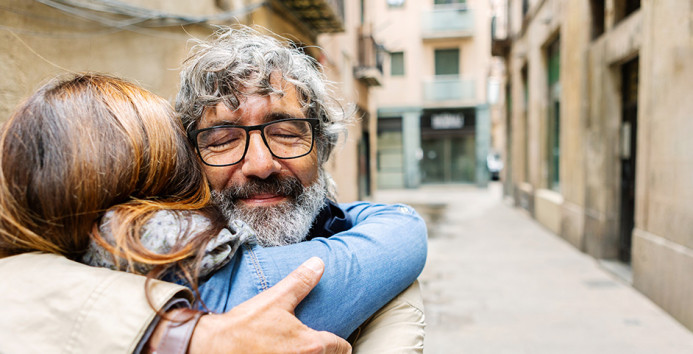 Sad hug